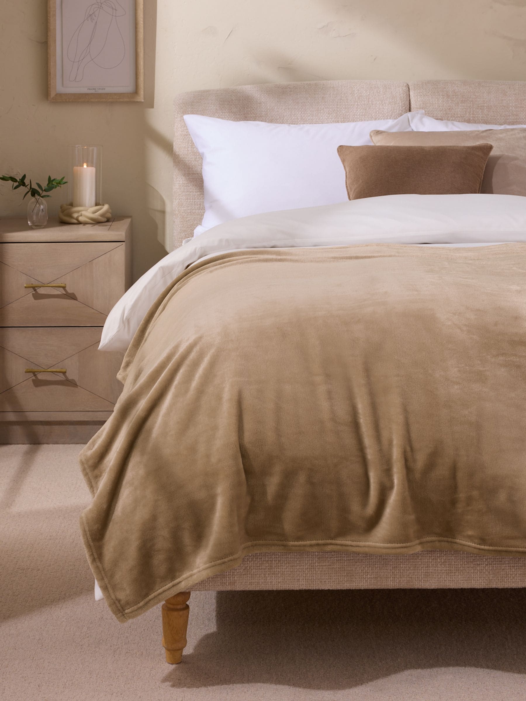 Pluche fleece sprei