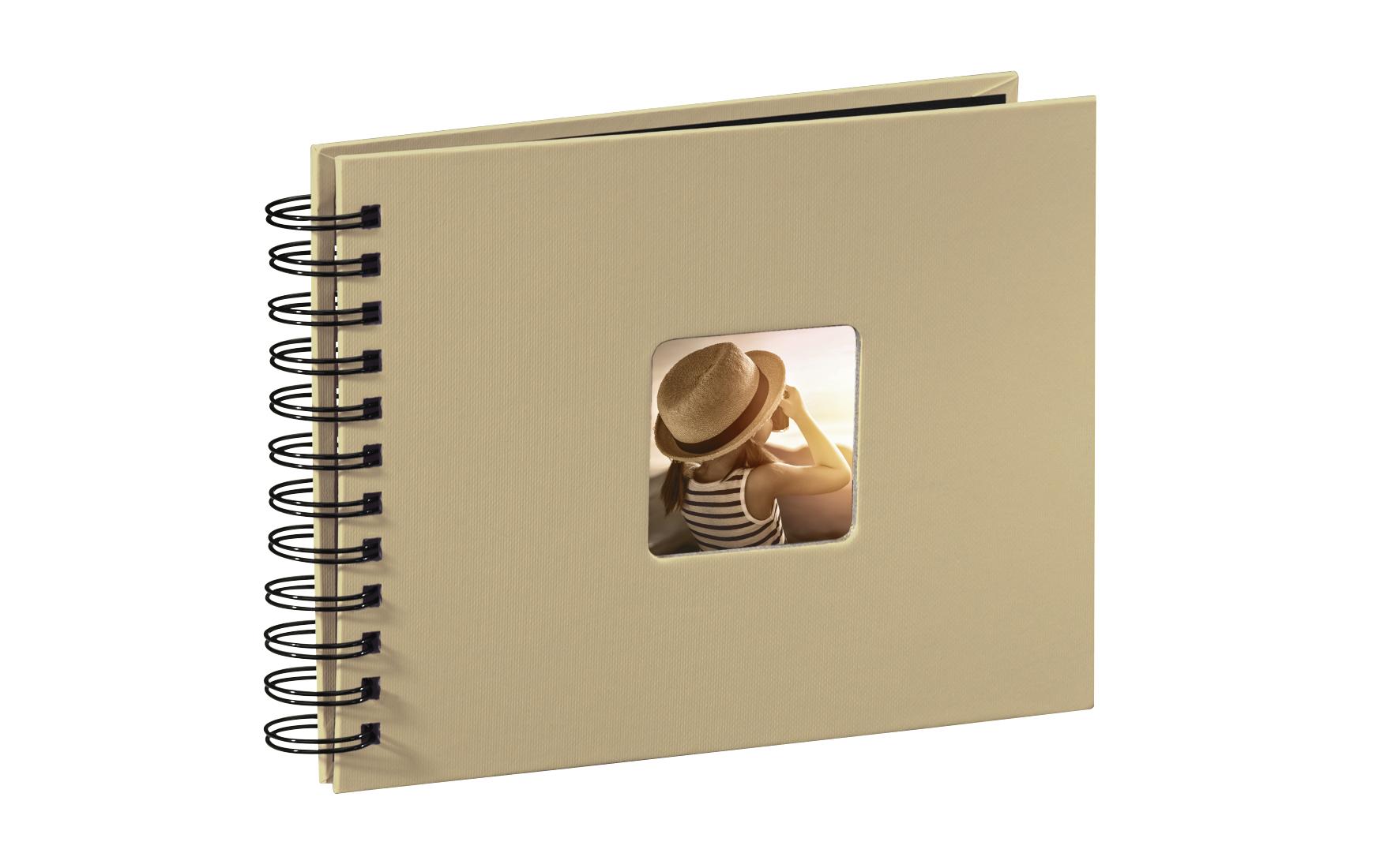 Fotoalbum Fine Art 24 x 17 cm Taupe, 50 schwarze SeitenPlatzsparendes Album