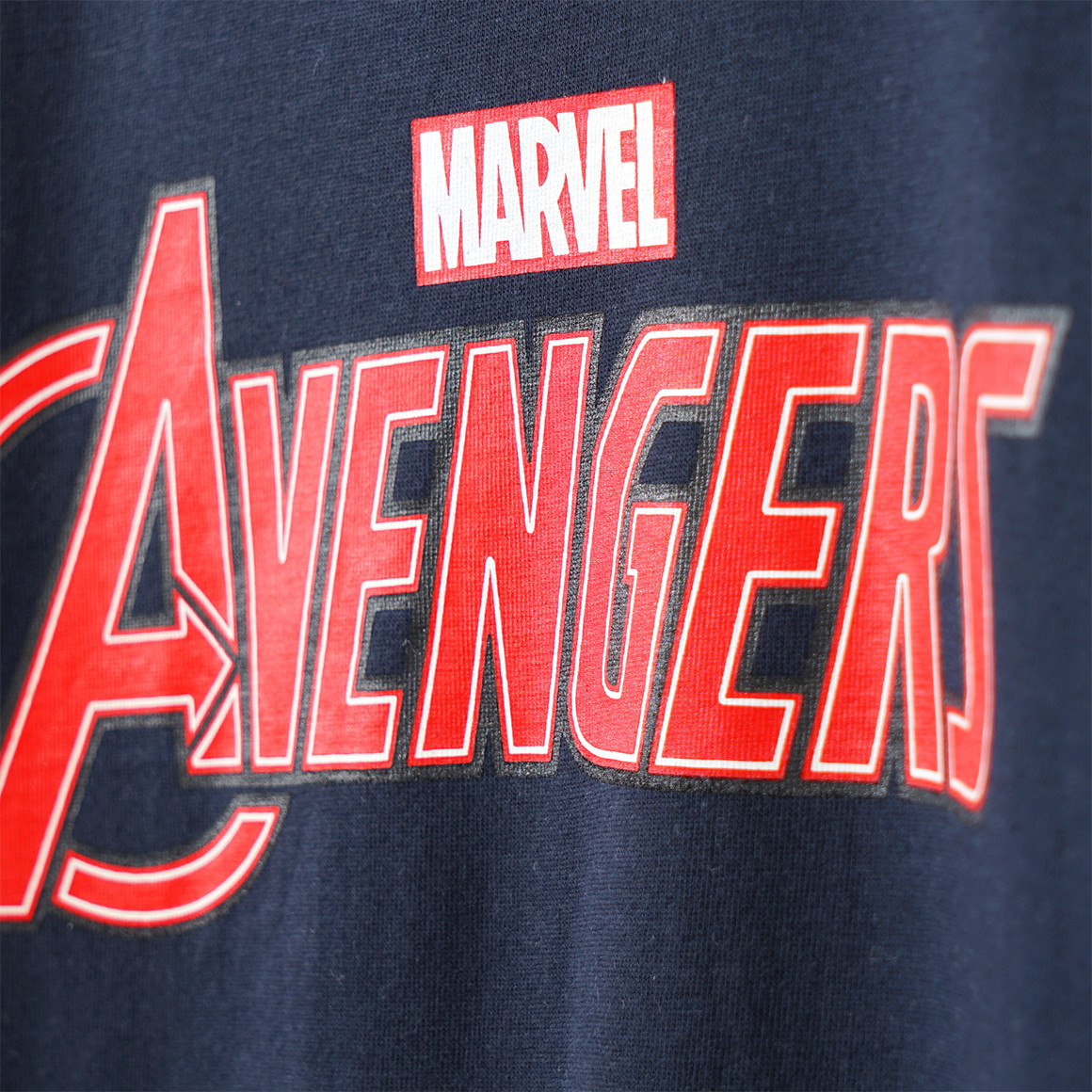 Yigga MARVEL Avengers Schlafanzug aus Bio-Baumwolle dunkelblau / hellgrau