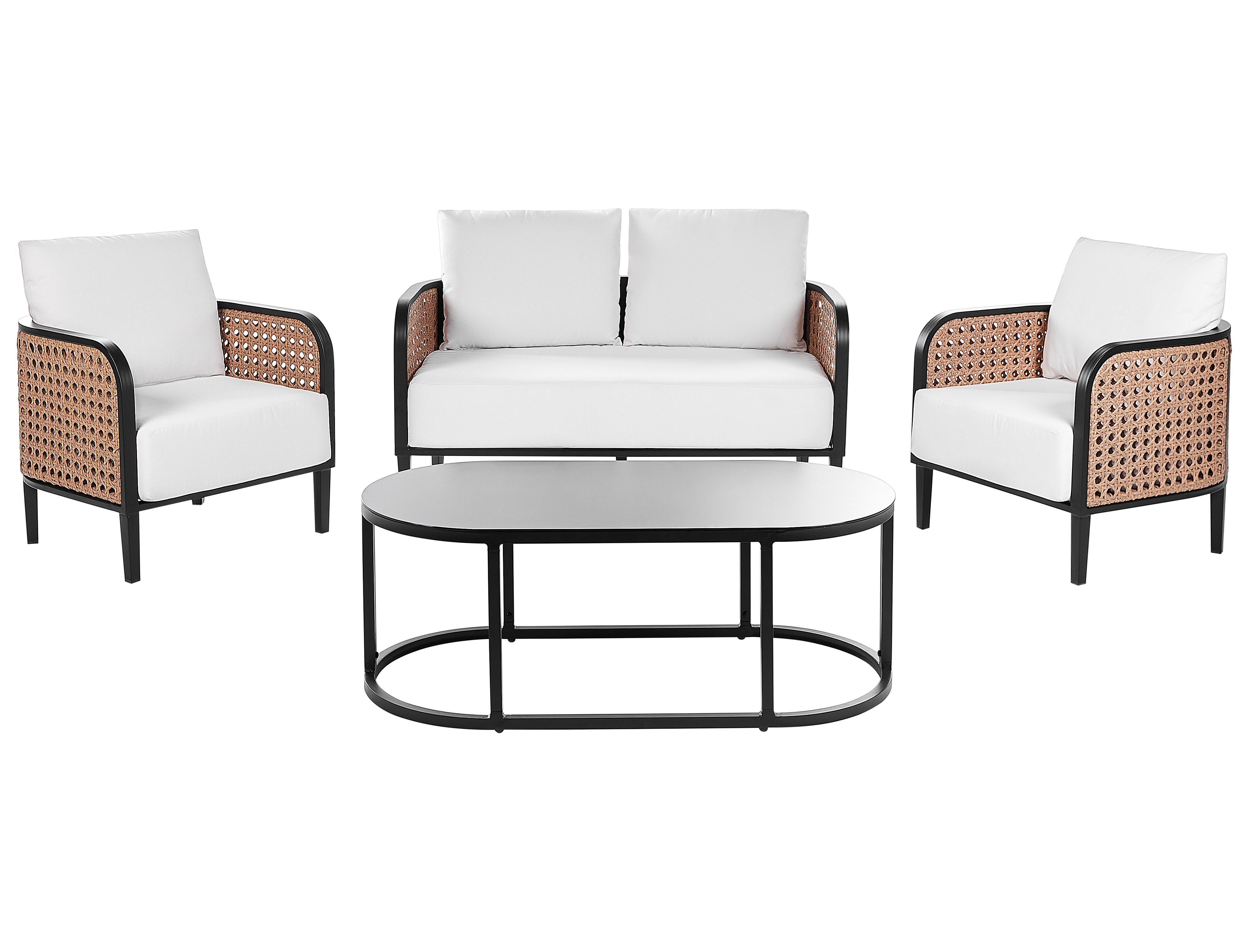 Loungeset met tafel 4-zits MONTEFALCO Metaal Wit
