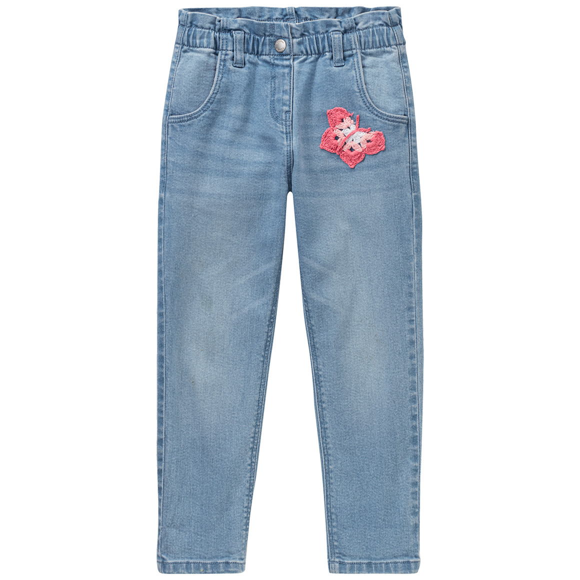 Topolino Mädchen Jeans mit Paperbag-Bund hellblau