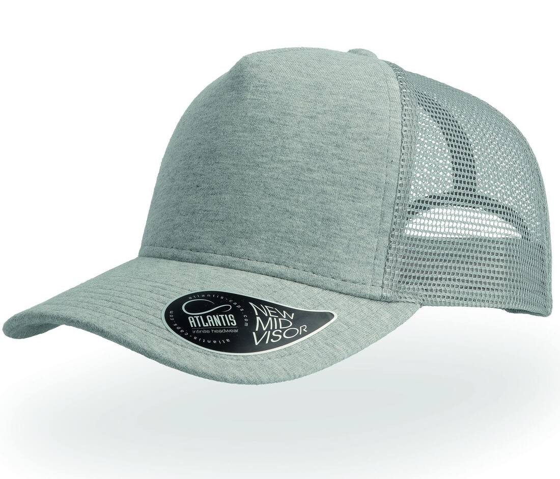 Atlantis AT083 - Casquette 5 Panneaux Visière en Jersey