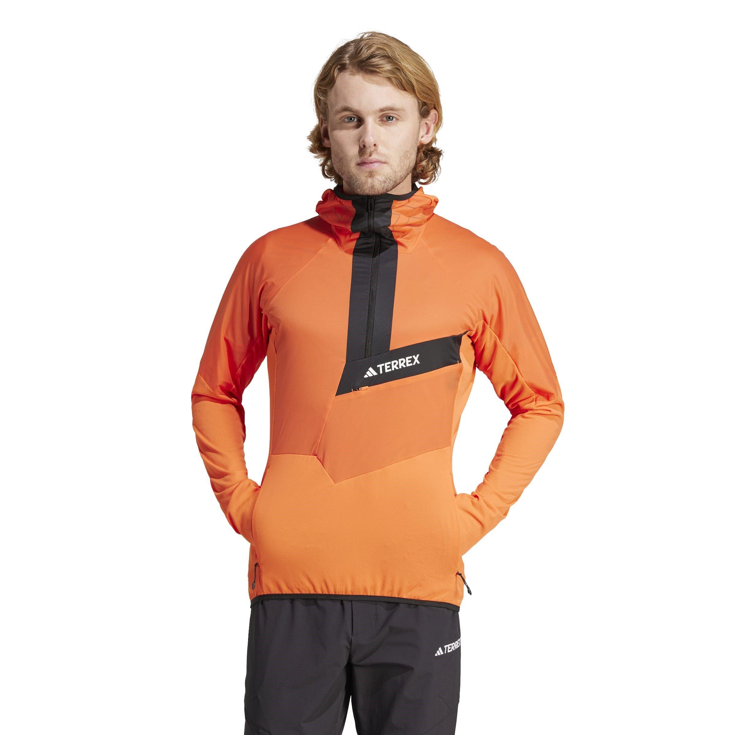 adidas Techrock Ultralight Half Zip Hooded Fleece Jacket Mens
