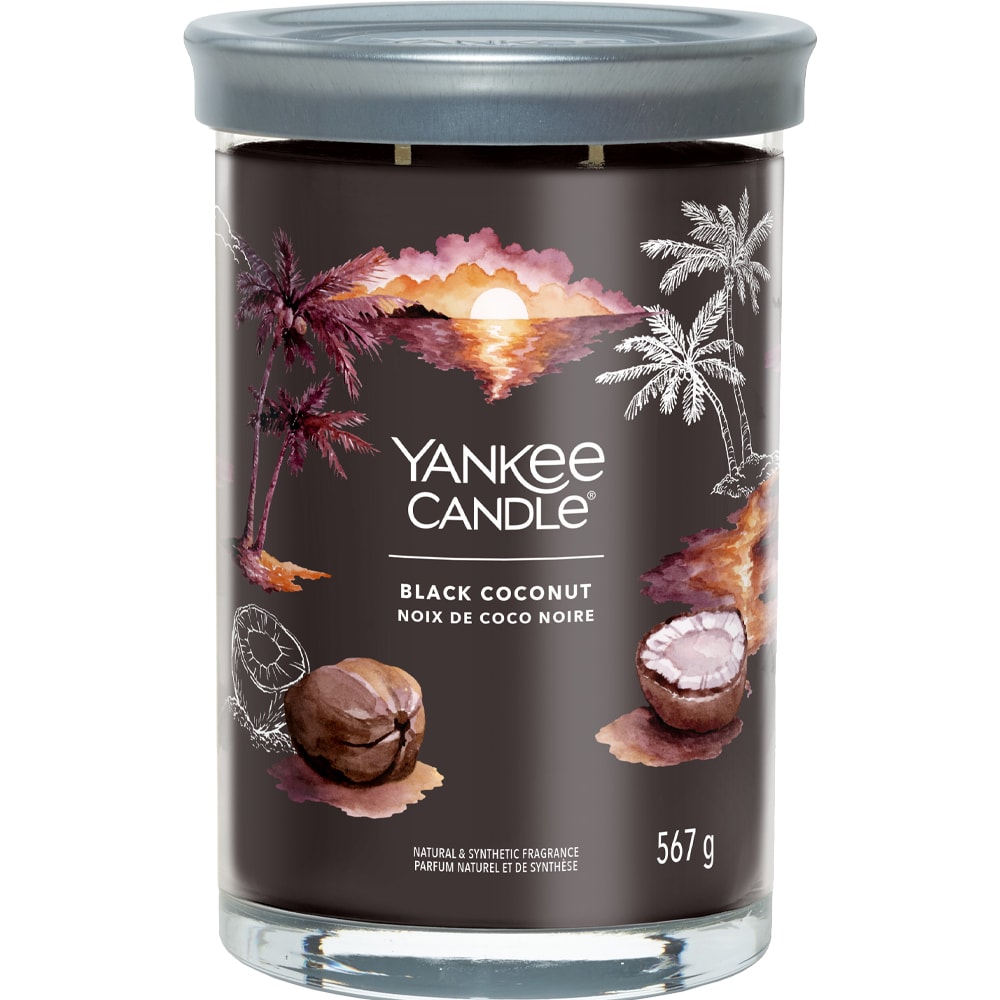 Bougie gobelet - Noix de coco noir - Grand modèle - 567 g