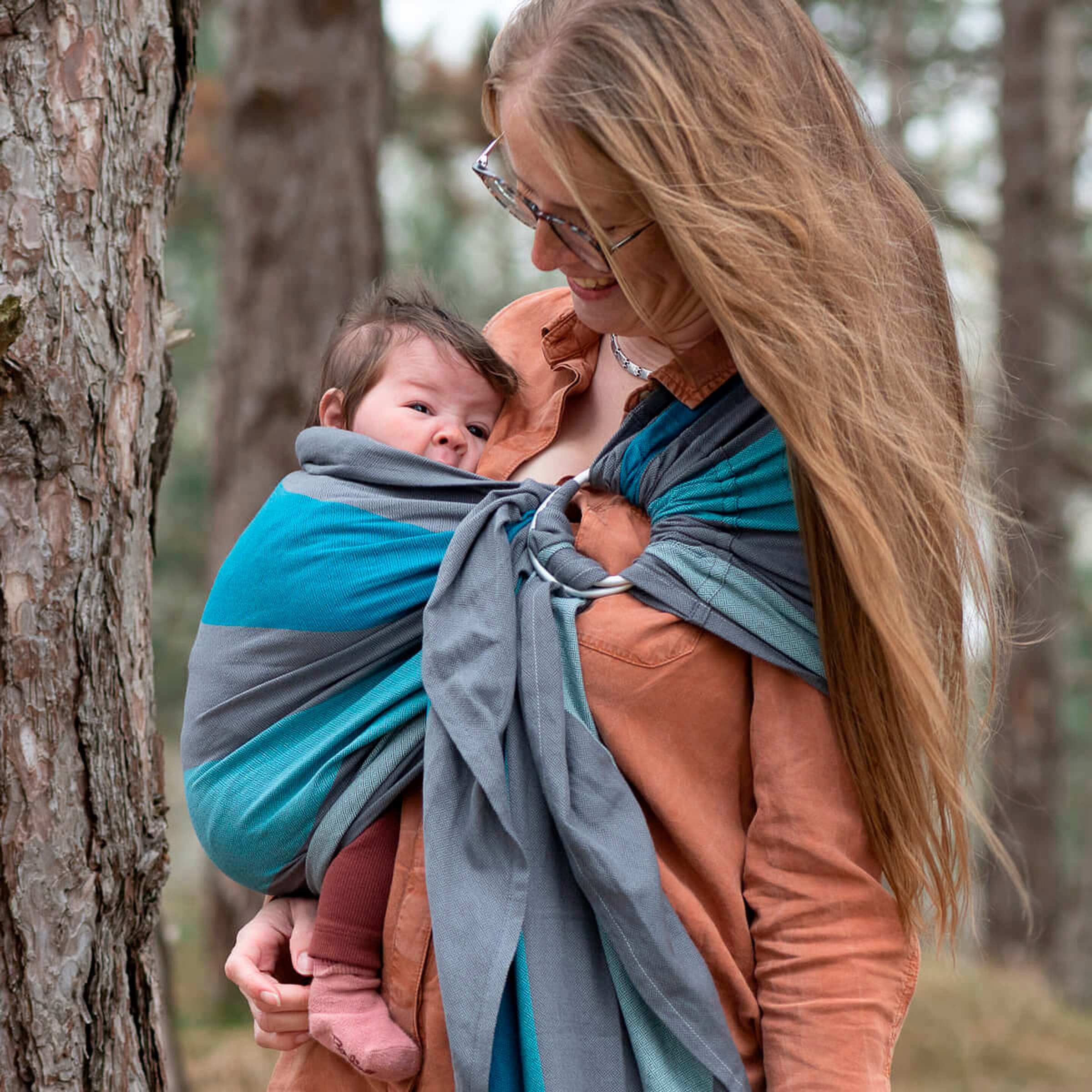 HOPPEDIZ® Babytragetuch Ring-Sling Brighton