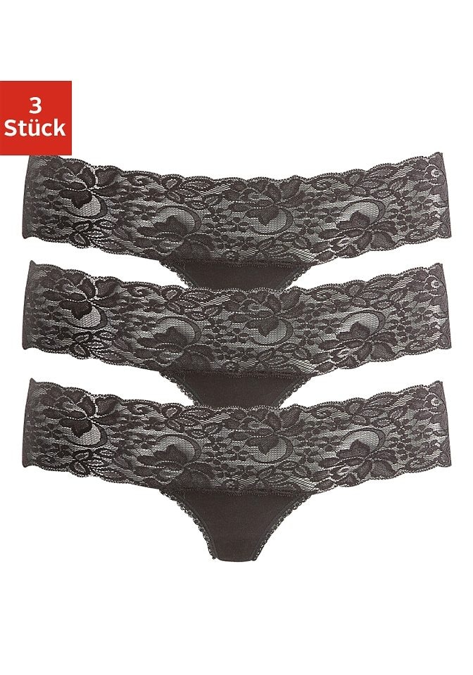 Vivance String , aus elastischer Baumwolle mit floraler Spitze