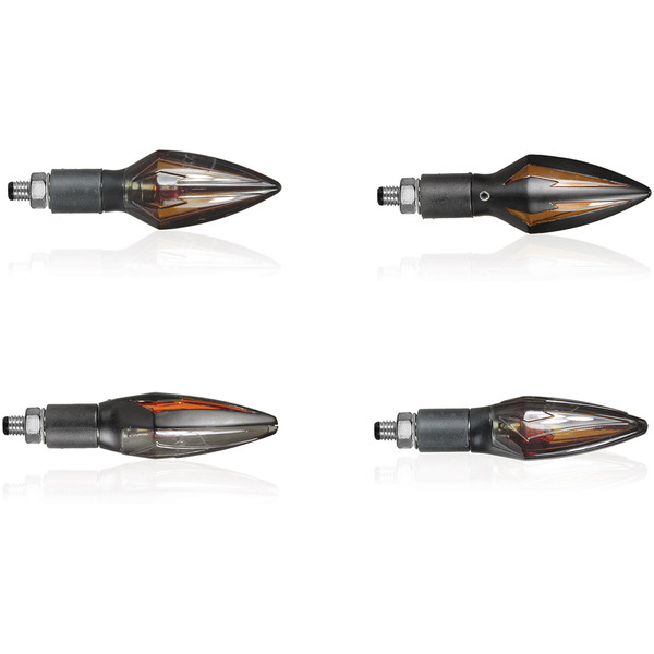 Chaft - Clignotants à Ampoules Thunder Noir Mat / Fumé