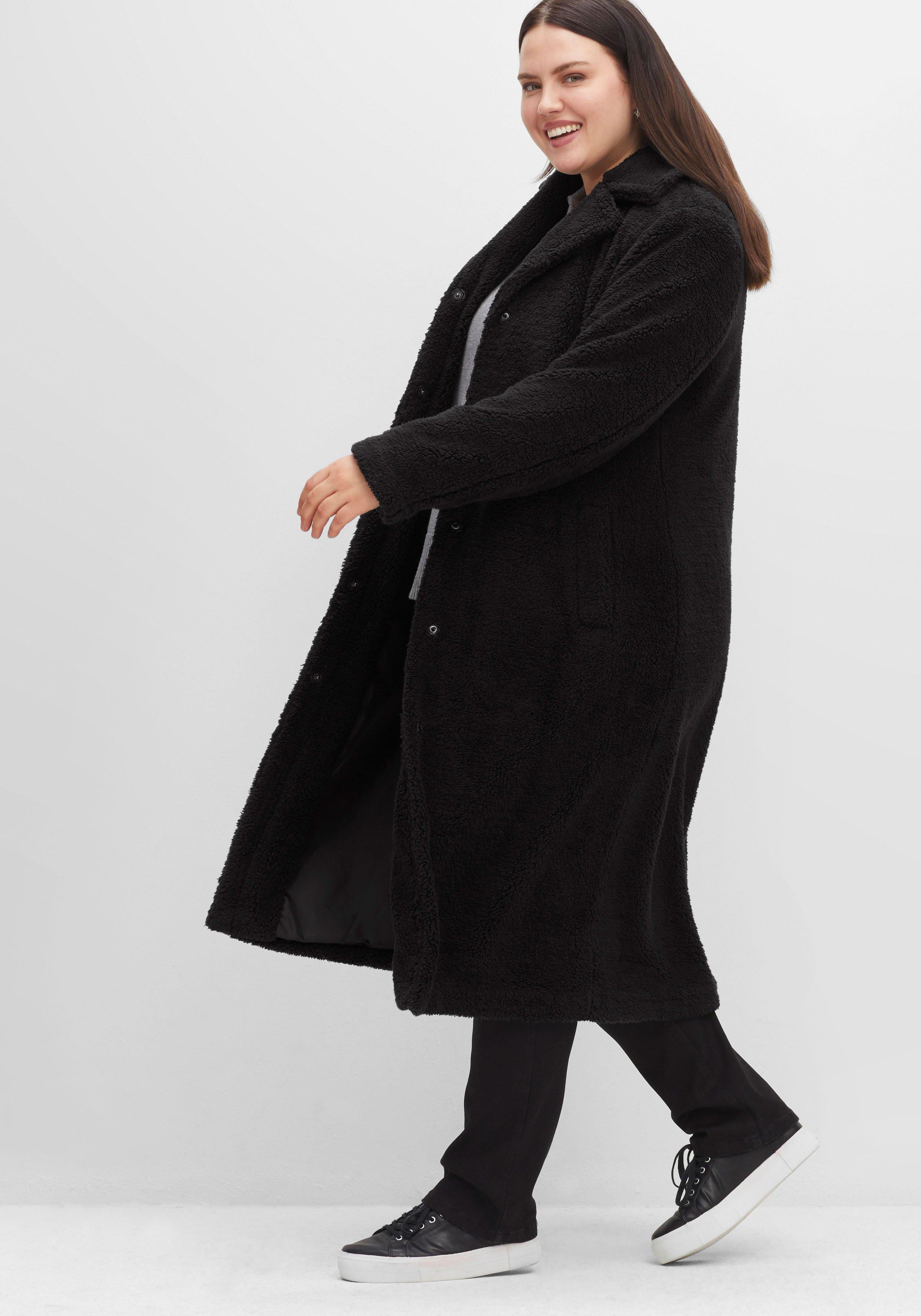 Mantel aus kuscheligem Fellimitat