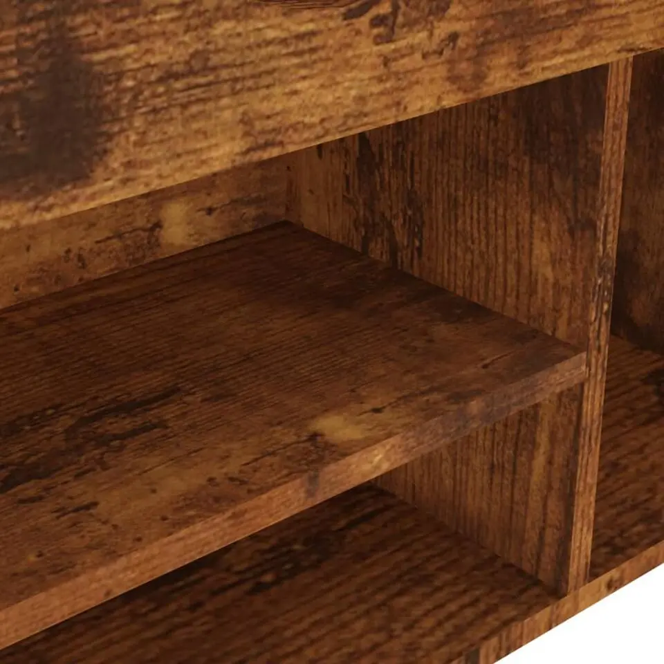 vidaXL - Schoenenbank - Bruin - Bewerkt hout