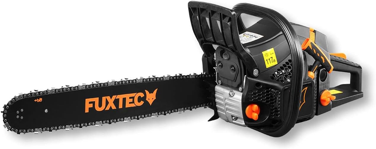 FUXTEC Benzin Kettensäge FX-KS262 – Motorsäge 2,85kw 61,5ccm Hubraum & EASY-Start – Schwertlänge 20 Zoll inkl. Schwertschutz & Tragetasche