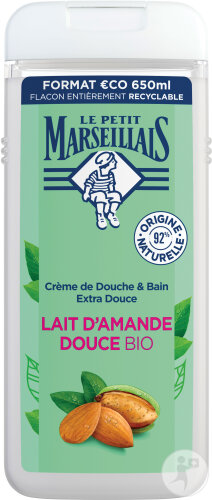 Le Petit Marseillais Crème De Douche Et Bain Lait D'Amande Douce Flacon 650ml
