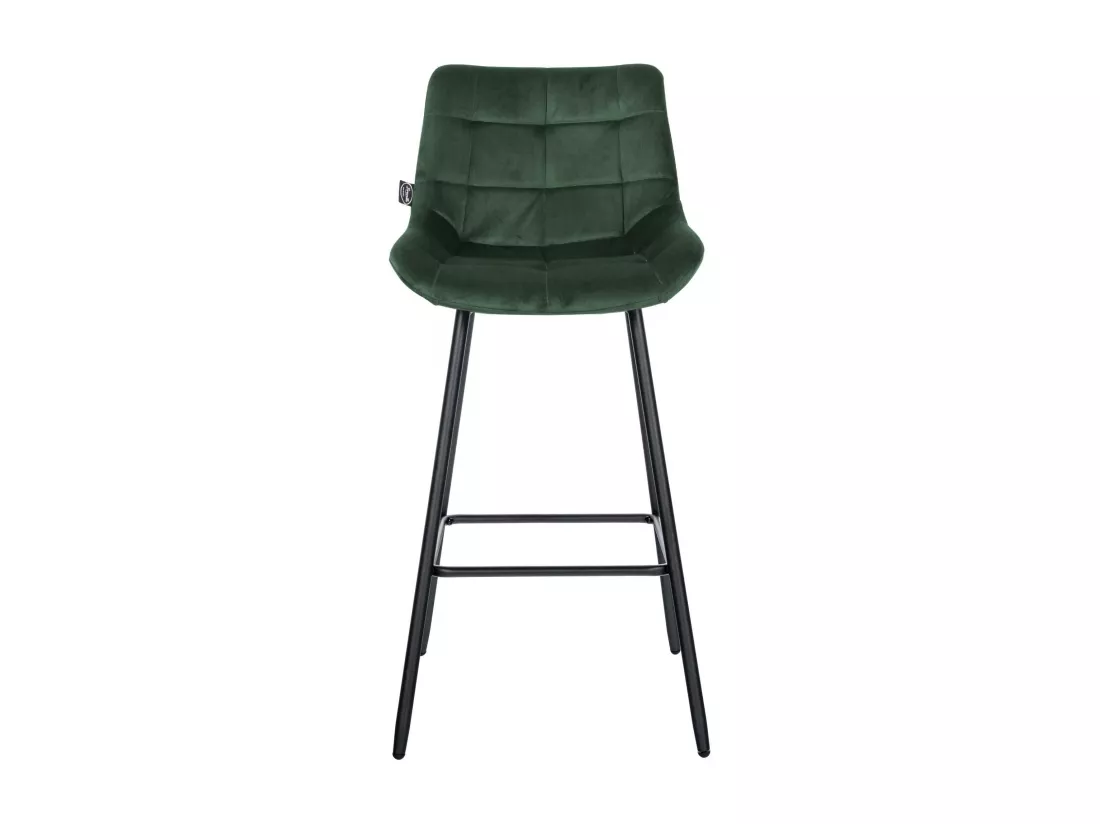 Tabouret de bar - Velours & Métal - Vert foncé - Weston