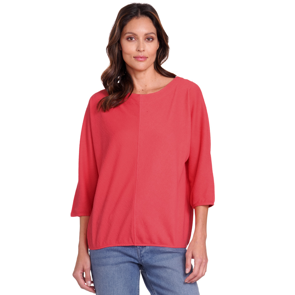 Gina Benotti Damen Sweatshirt mit 3/4-Arm pink
