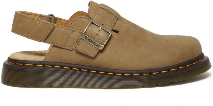 Dr. Martens Patchwork Leren Sandalen met Riptape Straps Beige Heren