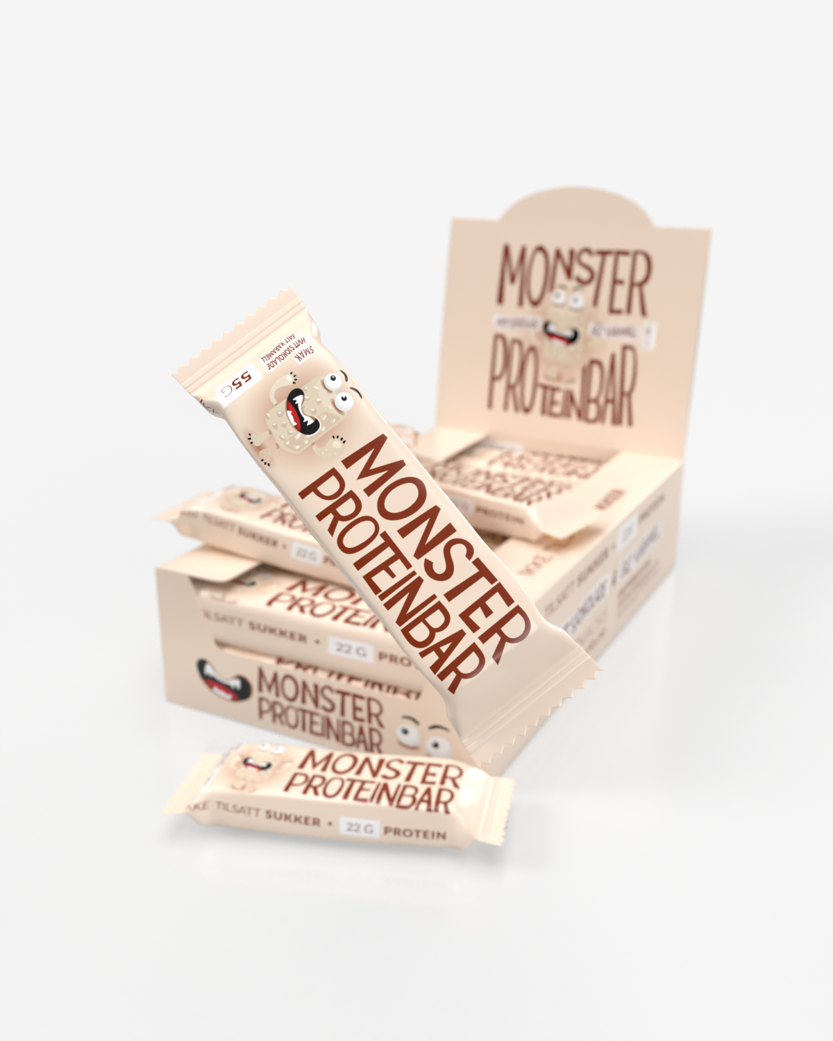 Monster Premium Proteinbar Salted Caramel 12x55g