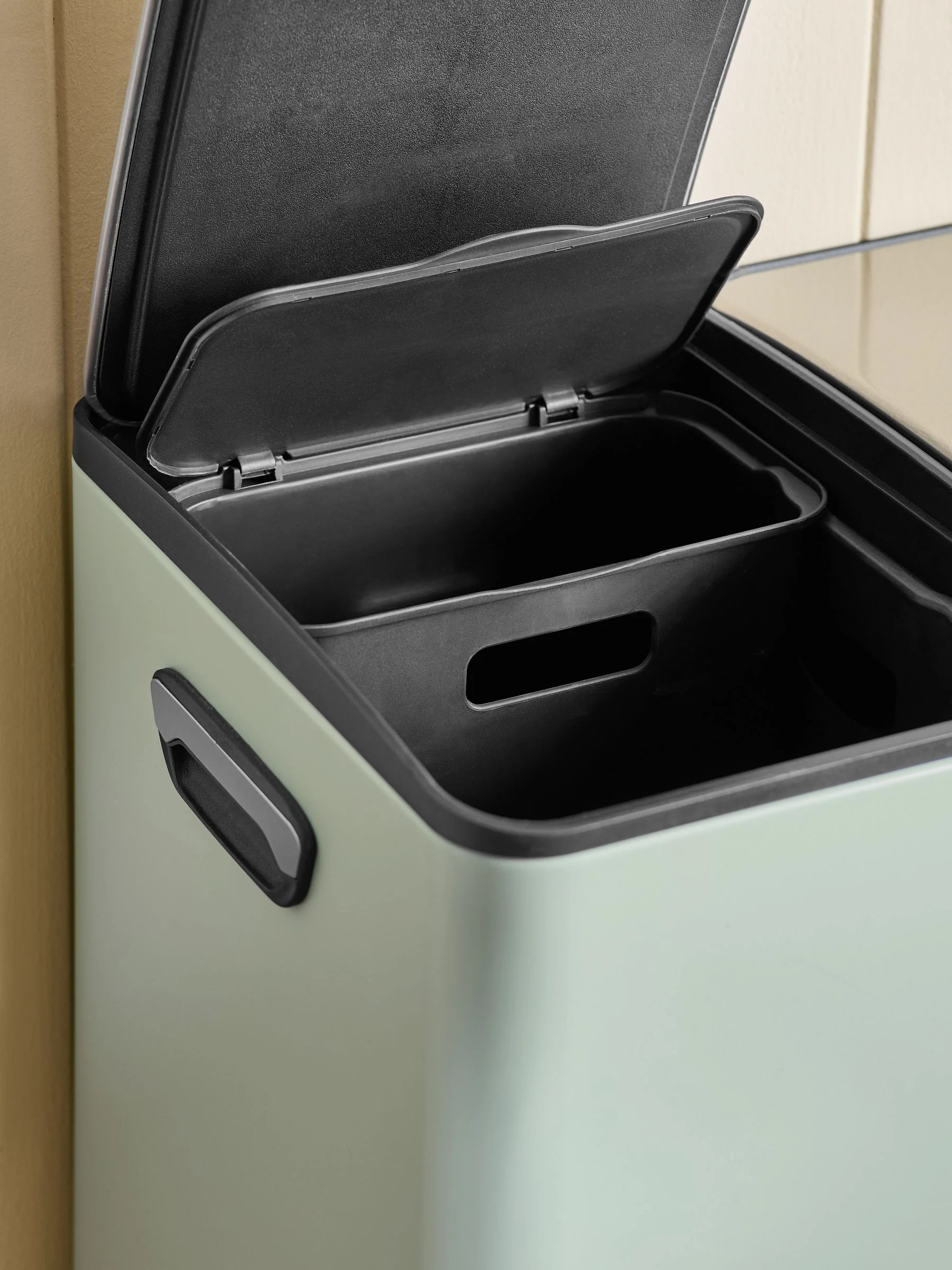 40L 3 compartment Recycling Soft Close Pedal Bin