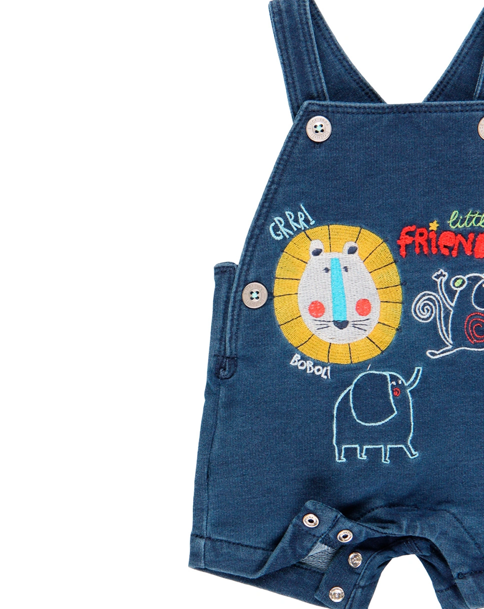 Sweat-Latzhose LITTLE FRIENDS in blau