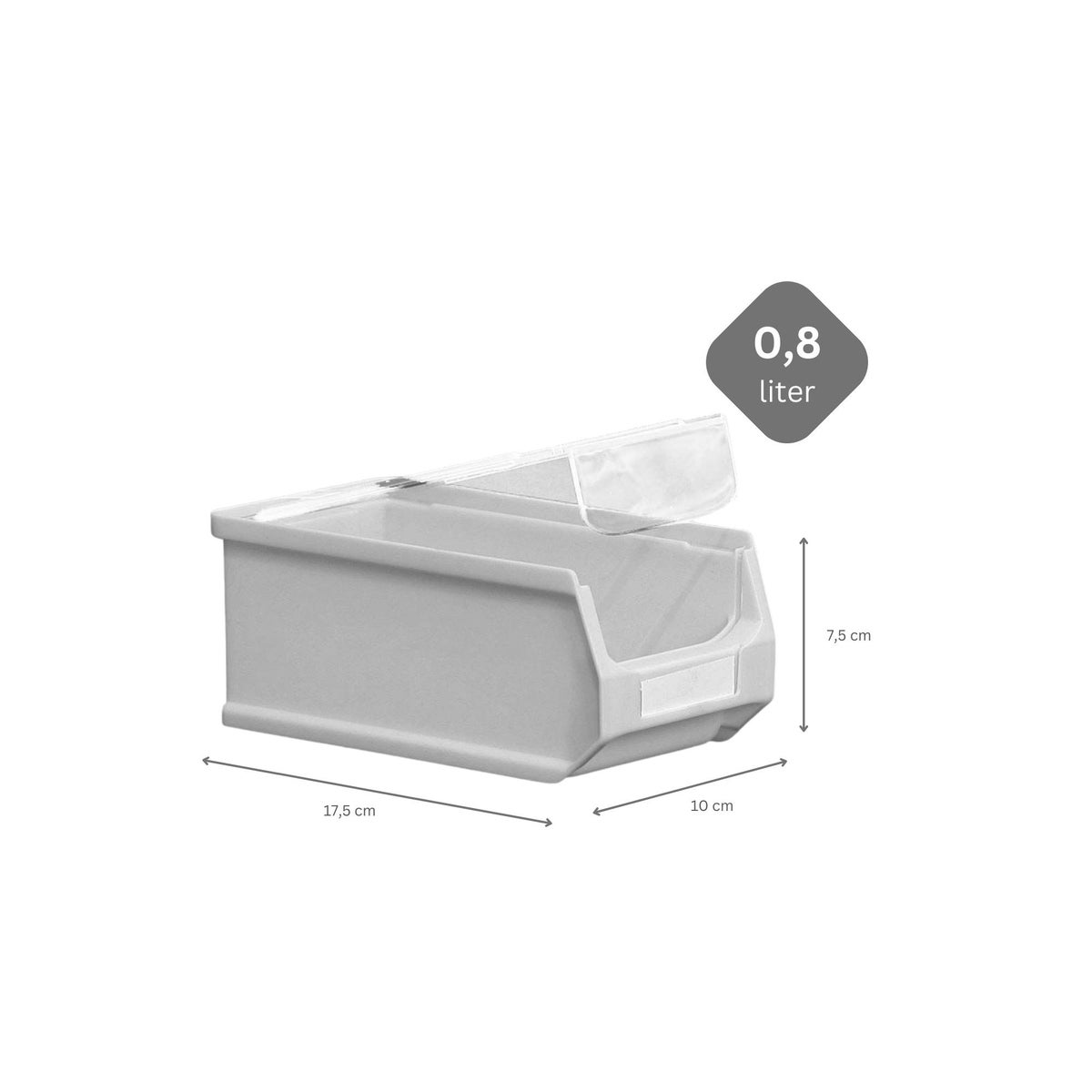 PROREGAL Value Pack 5 x Blauwe Opbergdoos 2.0 met deksel HxBxD 7,5 x 10 x 17,5 cm 0,8 liter Opbergdoos
