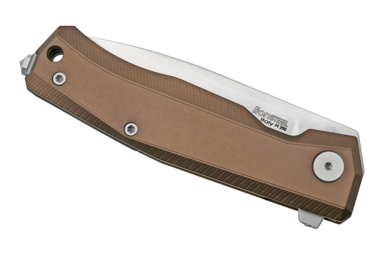 LionSteel Myto MT01A ES Brown Aluminium, Satin zakmes, Molletta design