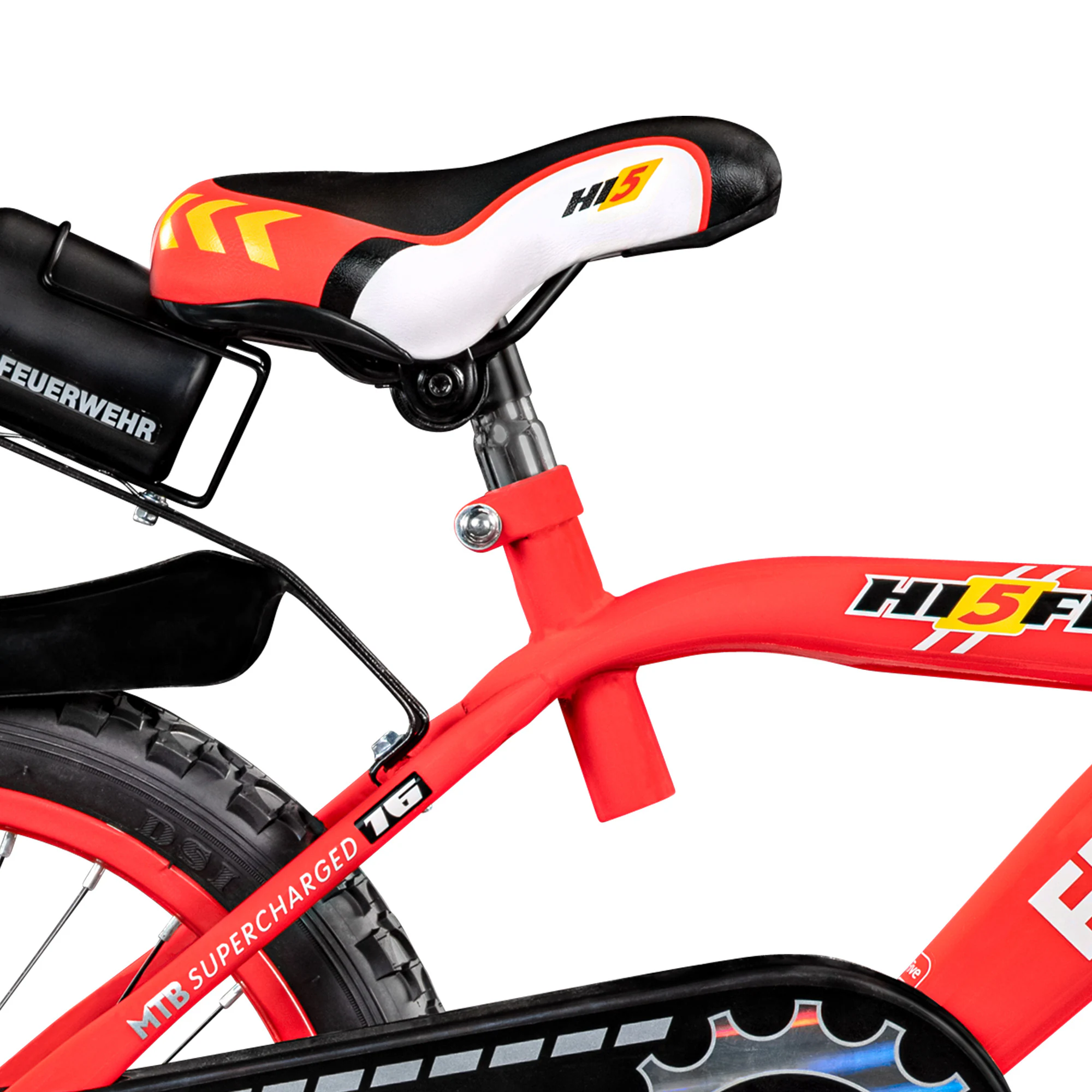 Hi5 Feuerwehr 16 Zoll Kinderfahrrad Stützrädern ab 4 Jahre Mädchen Jungen Fahrrad 105 - 120 cm