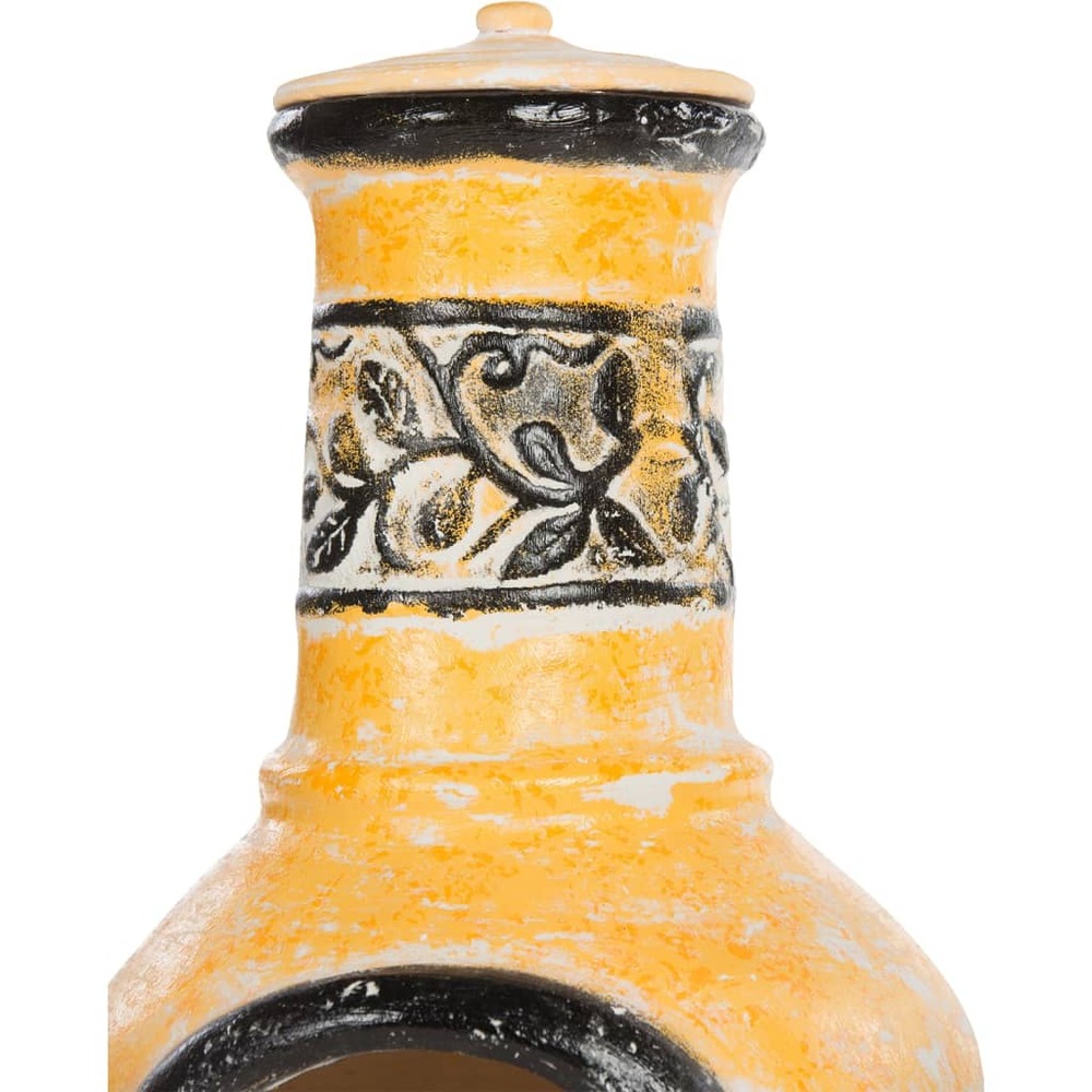 Cheminée soledad argile jaune / noir 86035