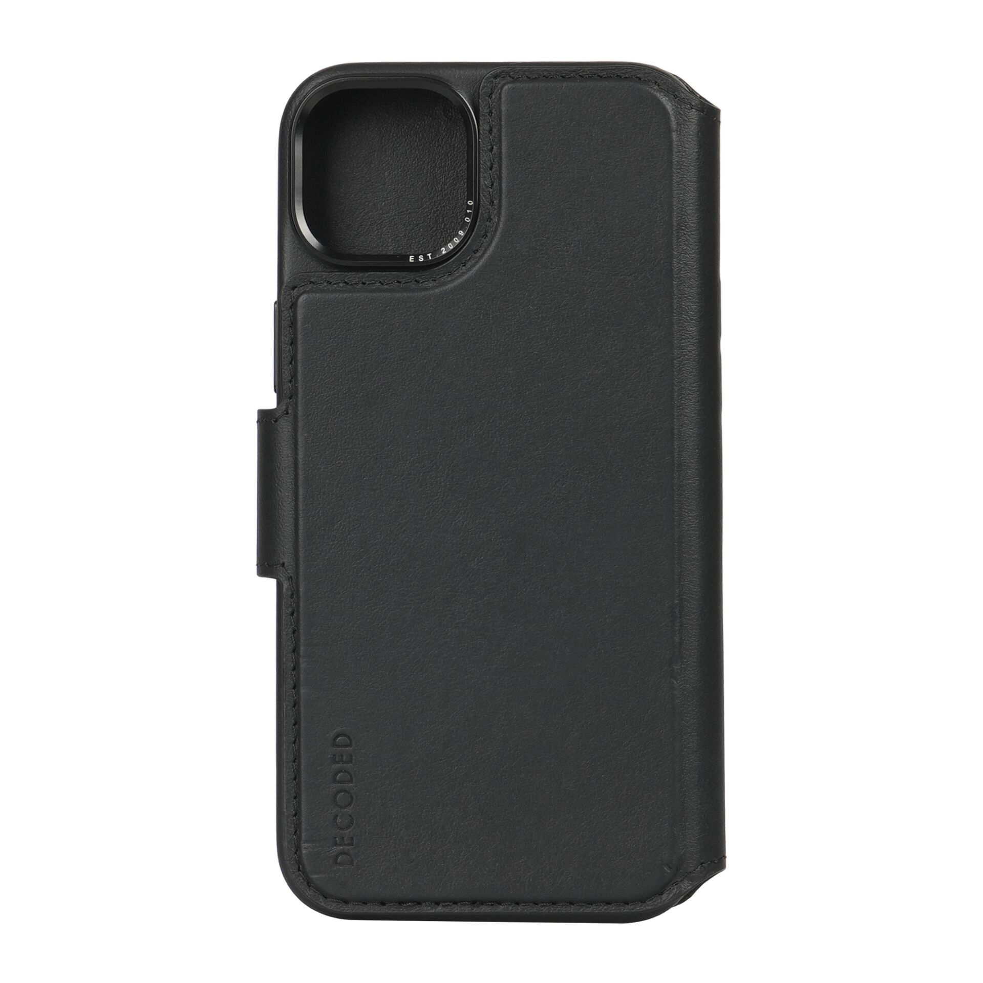 2in1 iPhone 15 MagSafe Echtleder Magnet Wallet Case Tasche Flip Cover (D24IPO15DW5BK) - Schwarz