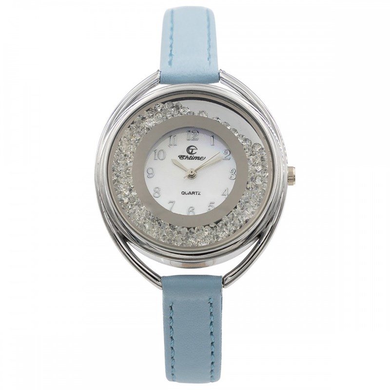 Montre Femme CHTIME bracelet Cuir Bleu