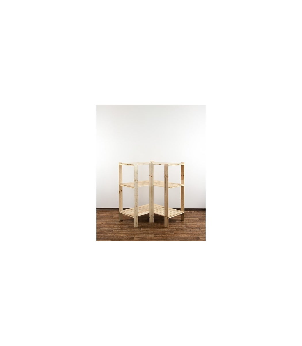 PROREGAL Hoekplank Woodland HxBxD 115 x 85 x 50 cm Plankbelasting 120 kg 3 planken Dennenhout Naturel
