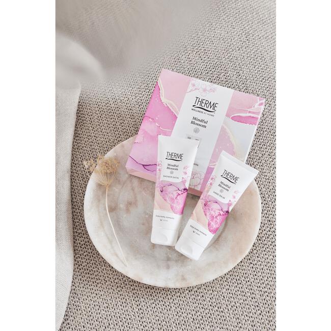 Therme Mindful Blossom Hand Balm + Shower Satin 75ml Geschenkset
