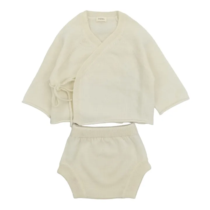 My Little Freckle Set Bloomer + Cardigan Cache-Cœur Cachemire Bio | Ivoire