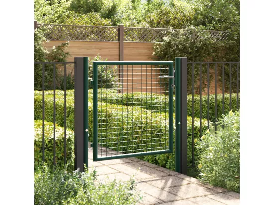 Portail de cl?ture acier 100x75 cm vert