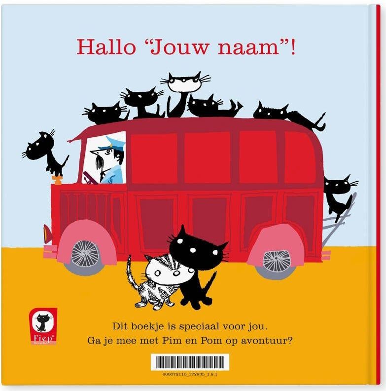 Boek met naam en foto - Op avontuur met Pim & Pom - Hardcover