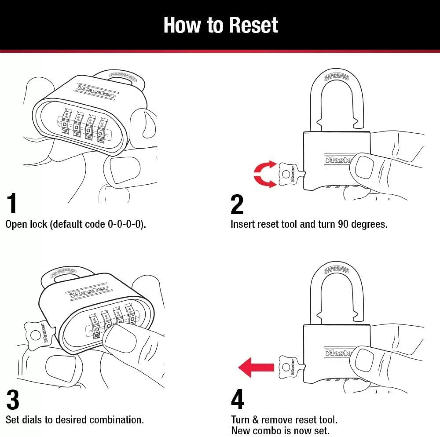 Master Lock 175EURDLH Hangslot 52 mm breed - cijfercode - 51 mm lange beugel