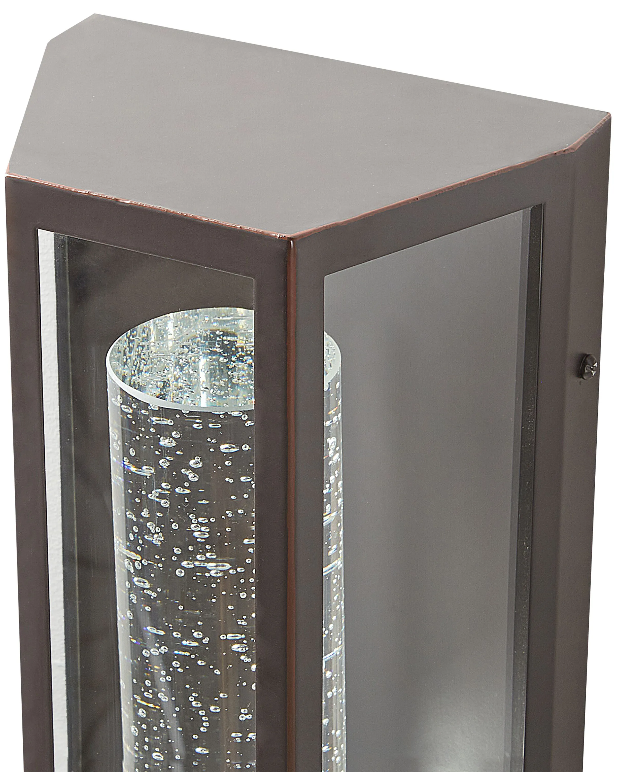 Buiten LED wandlamp FRUID met bewegingssensor Bruin