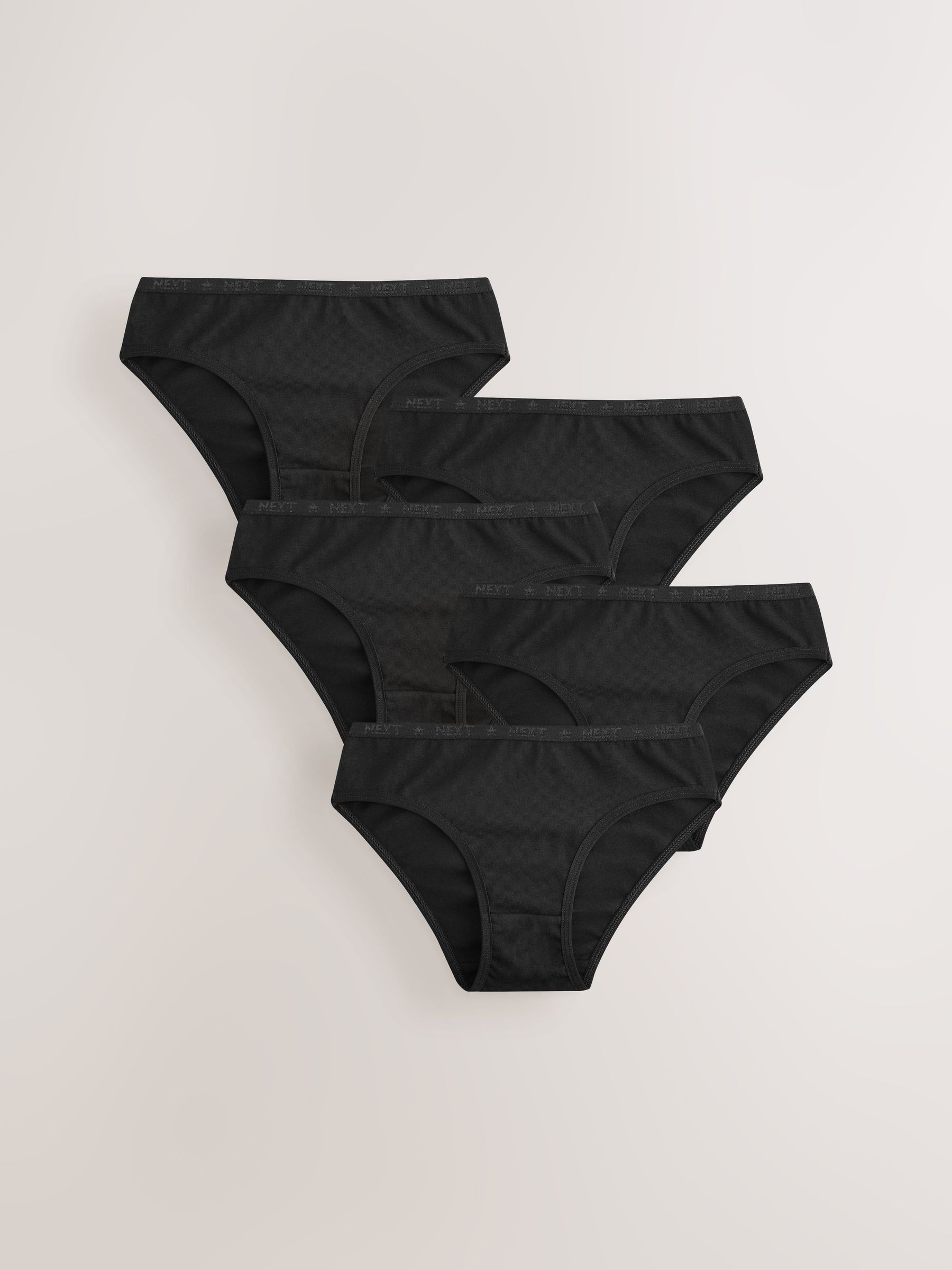 Zwart - Verpakking van 5 bikinibroekjes (5-16 jr)