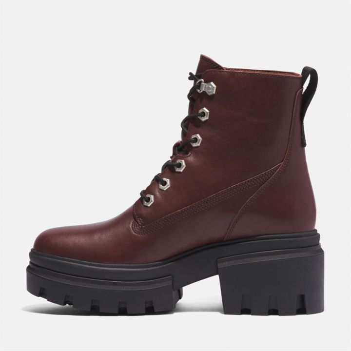 Bota Everleigh de 6 polegadas para mulheres na cor bordô.