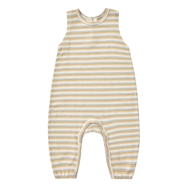 Rylee + Cru Combinaison Mills Rayée | Blanc cassé