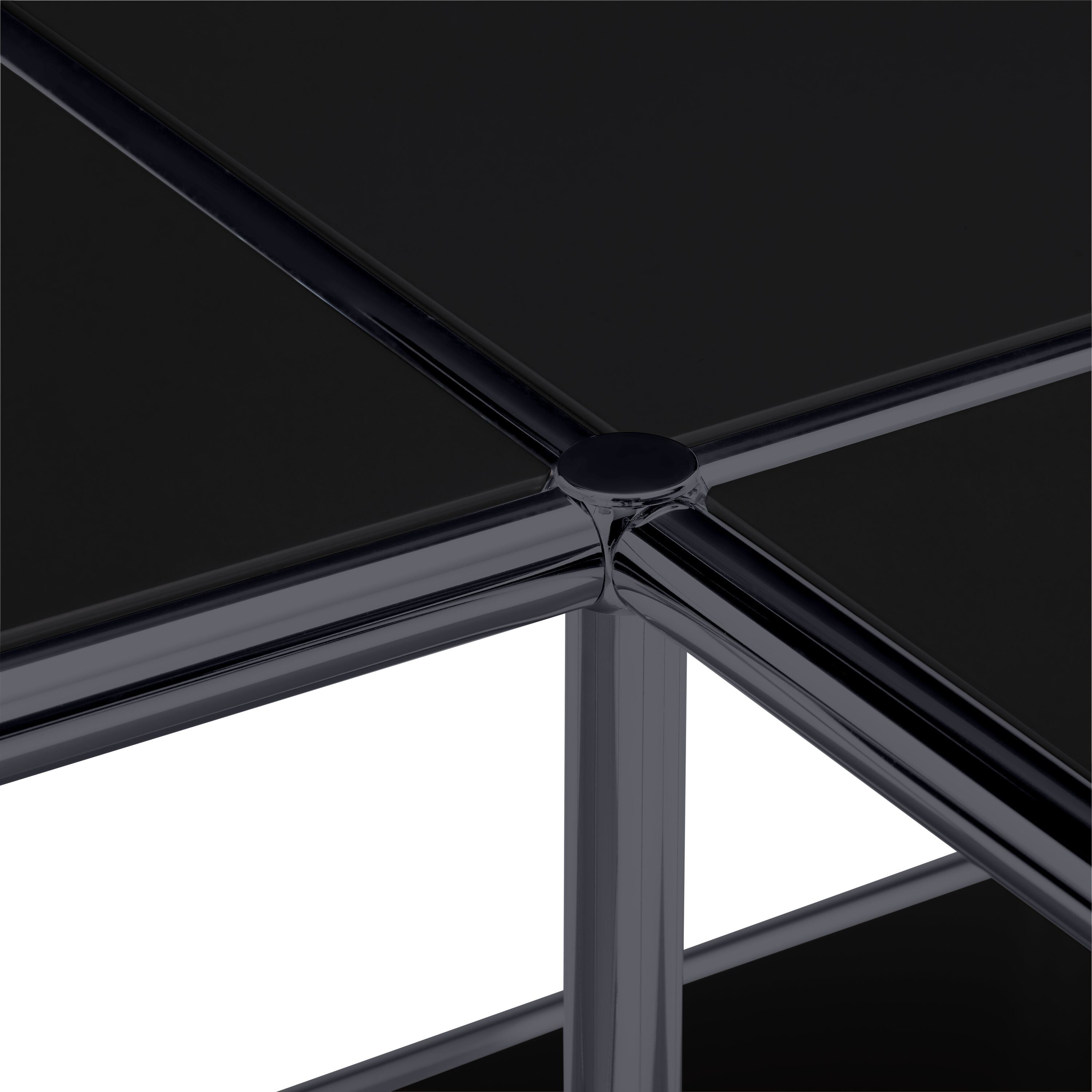 FLEXCUBE Salontisch - Schwarz / B: 114.5 cm x T: 77.5 cm x H: 42.5 cm