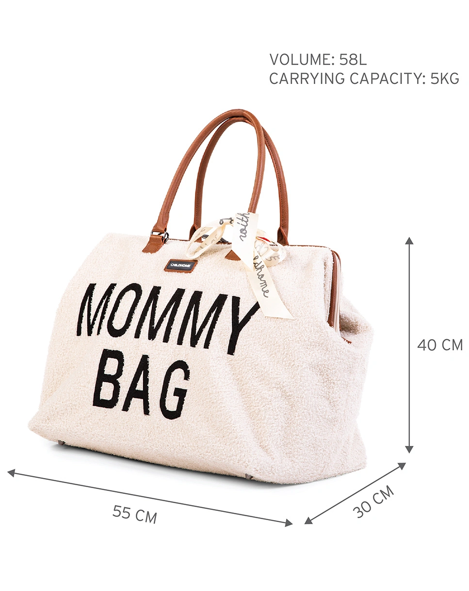 Wickeltasche MOMMY BAG TEDDY (55x30x40) in beige