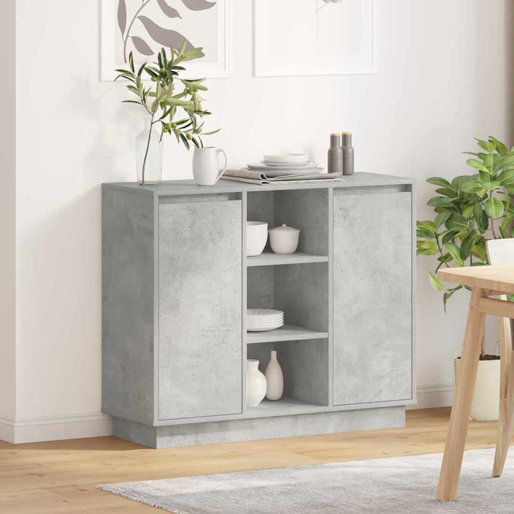 vidaXL Kast betongrijs 90 x 32 x 75 cm Materiaal hout