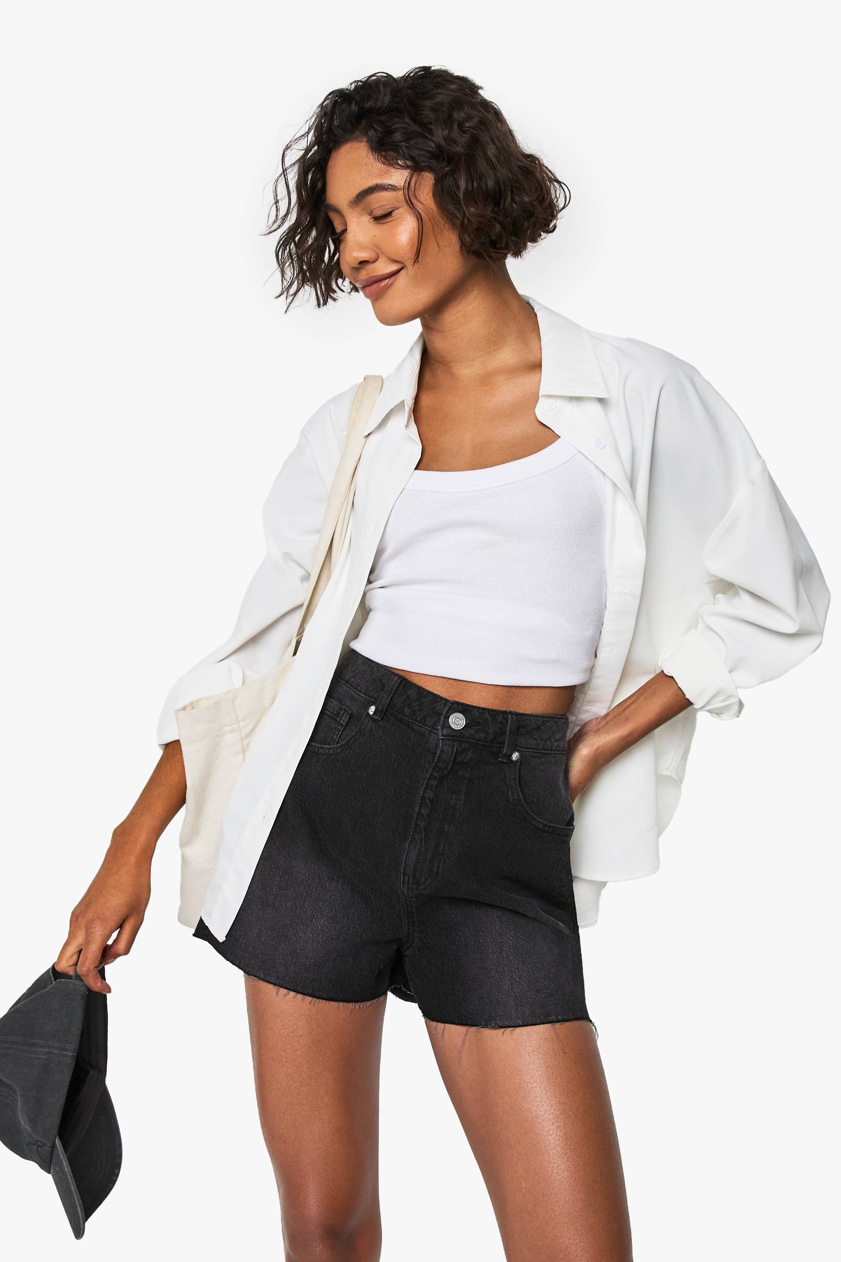 boohoo Tall Denim Mini Short