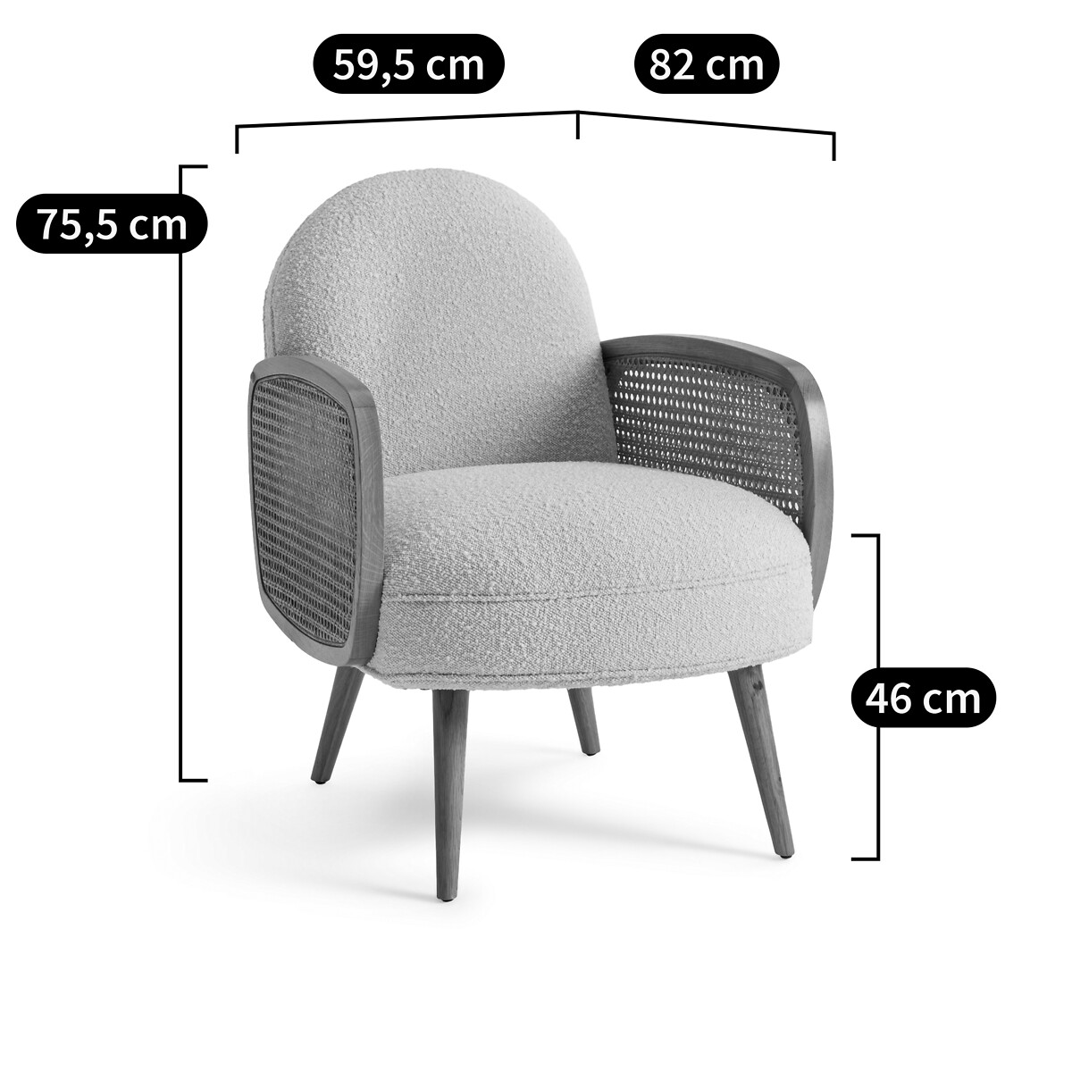 LA REDOUTE INTERIEURS<br>Fauteuil bouclette en vvetwerk, Buisseau