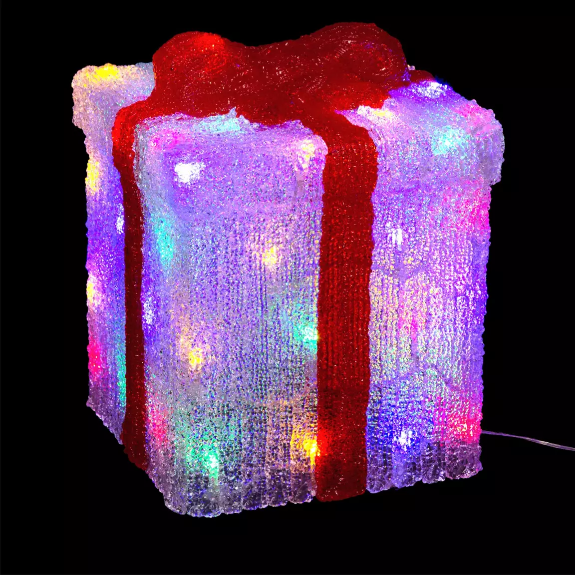 Cadeau de Noël lumineux 50 LED (H27 cm) Féerie Multicolore