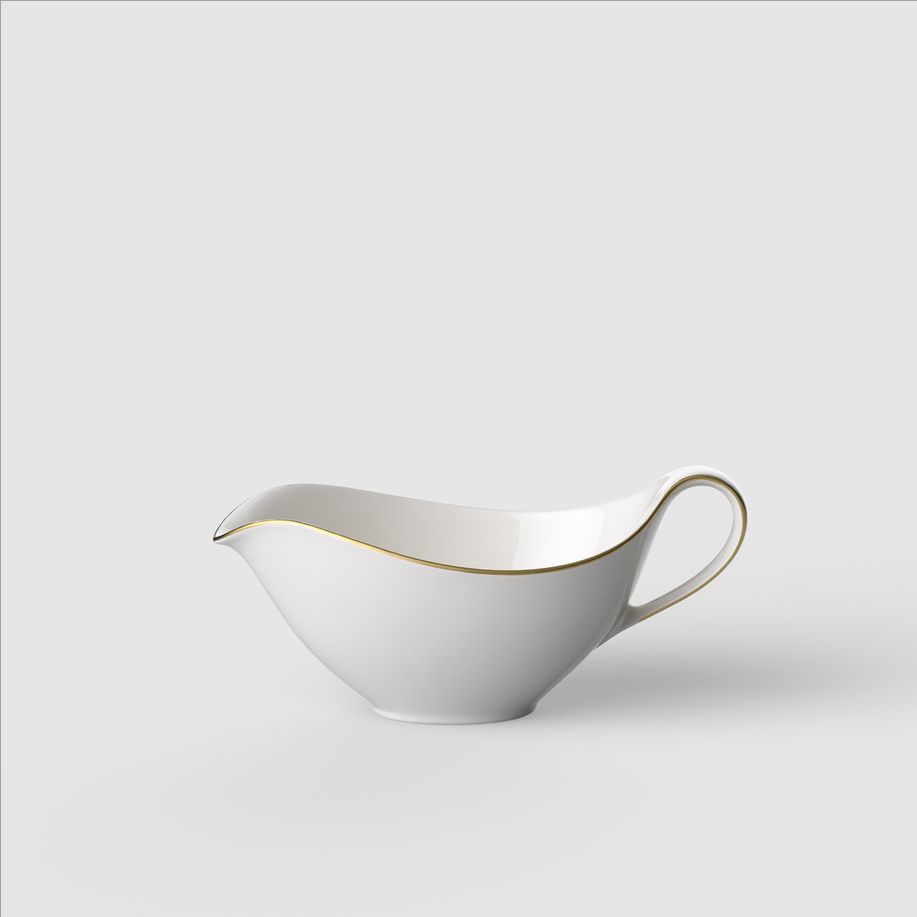 Anmut Gravy boat White, Premium Bone Porcelain