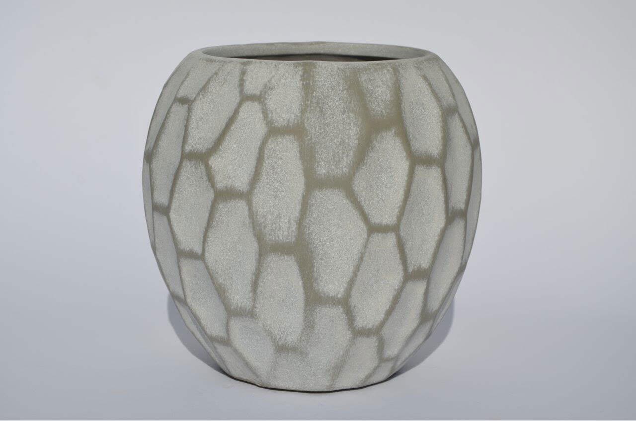 Vase 17 cm altweiß
