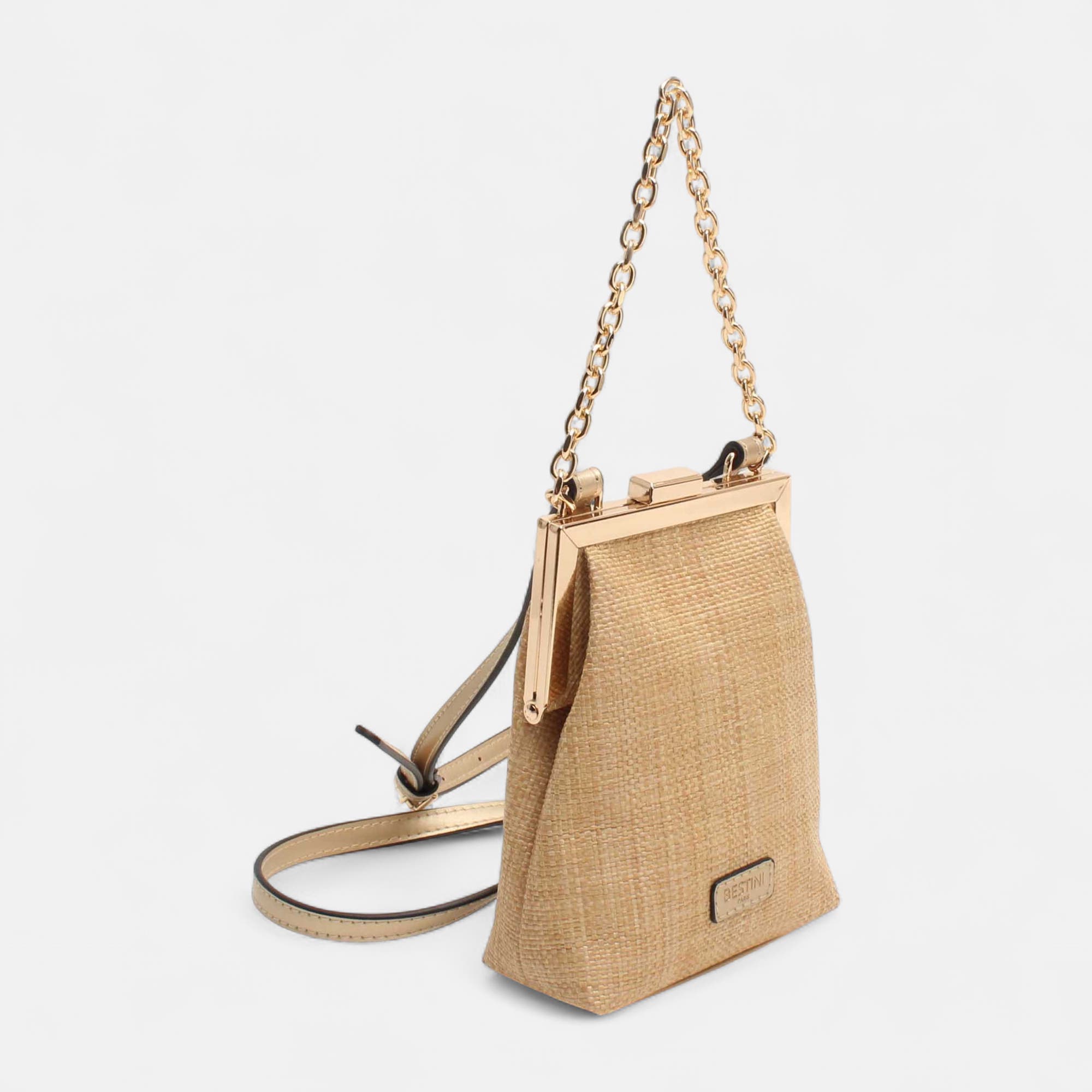 Sac bandoulière or