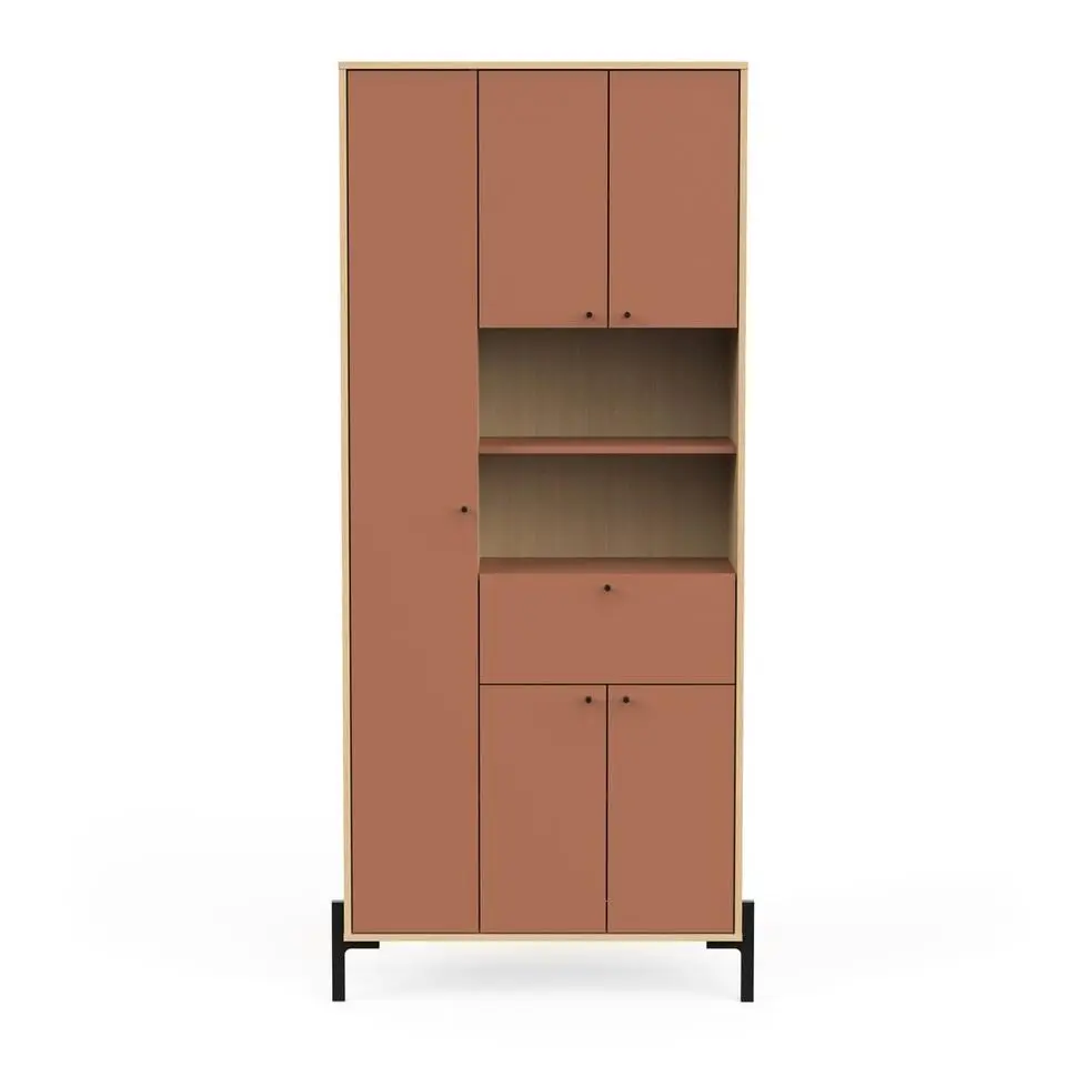 Badkamerkast Elisa - 32,90x83,60x20,50 cm - Kameelbruin/spaanplaat