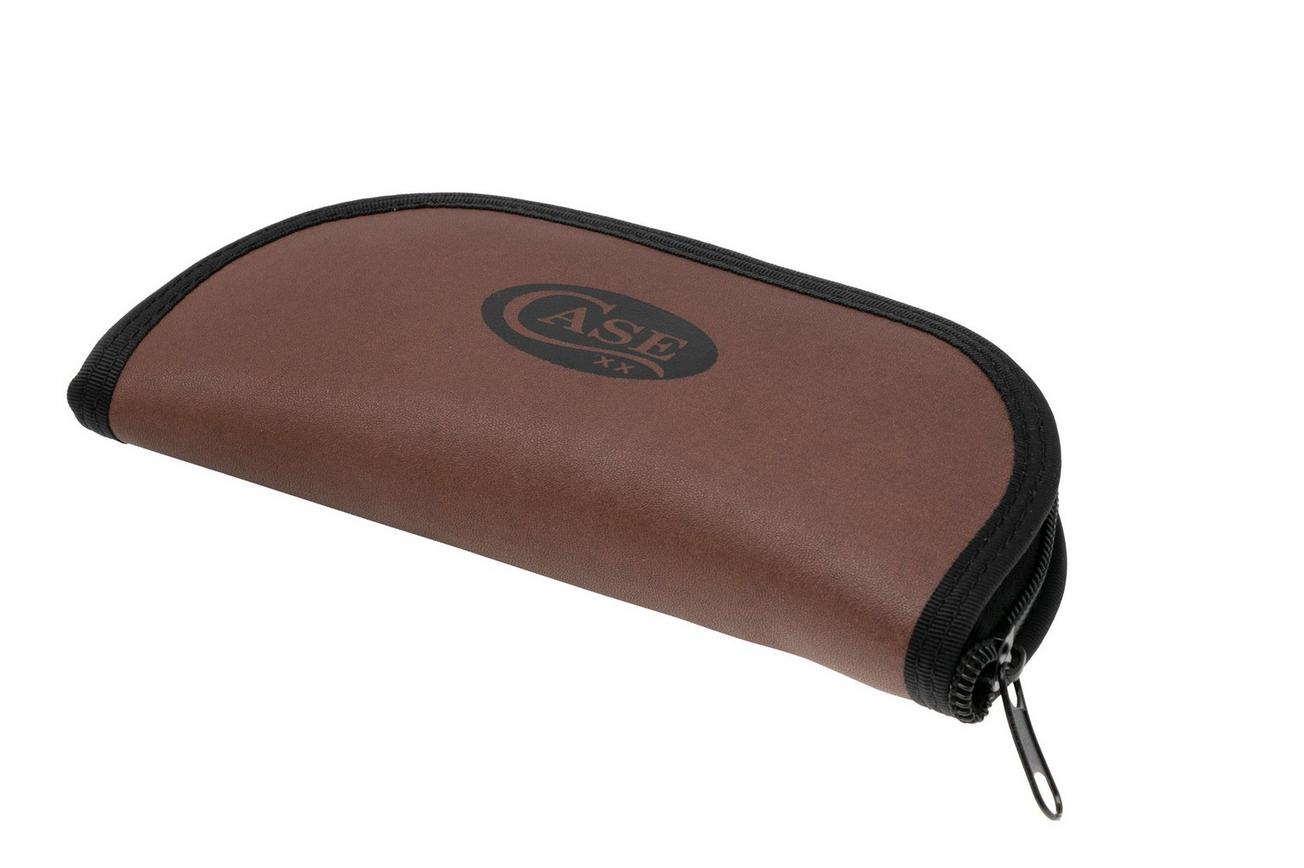 Case Taco Pouch 50282 Brown Suede Leather, zakmes pouch