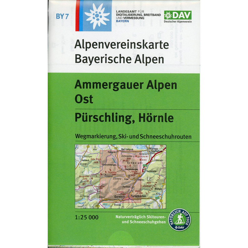 DAV AV-Karte BY 7 Ammergebirge Ost, Pürschling, Hörnle