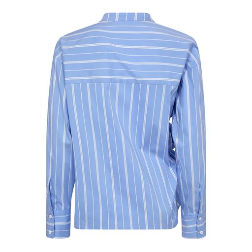 Co'Couture ShiraCC Stripe Bow Bluse, Pale Blue, M